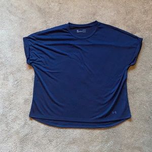 Navy blue, large, under armour t-shirt.